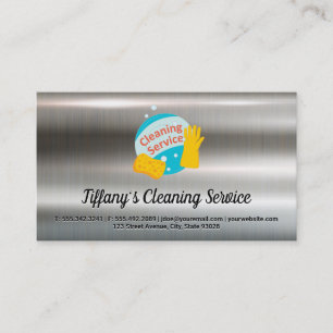 Cleaning Service Cleaning Gloves Business Card