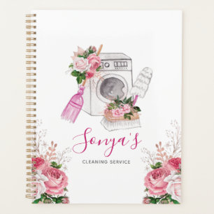 Cleaning Service Floral Cute Planner