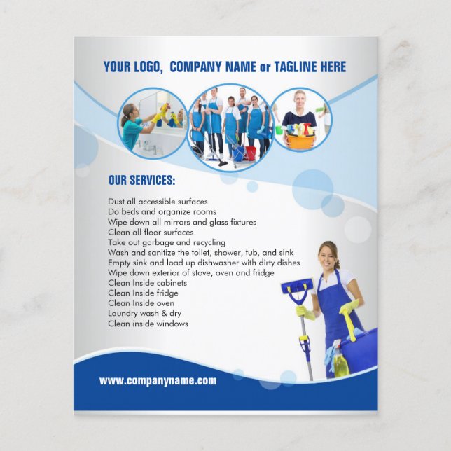 Cleaning service flyer template (Front)