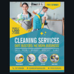 Cleaning Service Flyer Template<br><div class="desc">Cleaning Service Flyer Template in the vibrant colours of blue and yellow that symbolises trust and radiates positivity. This flyer is your go-to tool for promoting your cleaning services with style and professionalism. The striking blue and sunny yellow hues not only catch the eye but also evoke feelings of cleanliness,...</div>