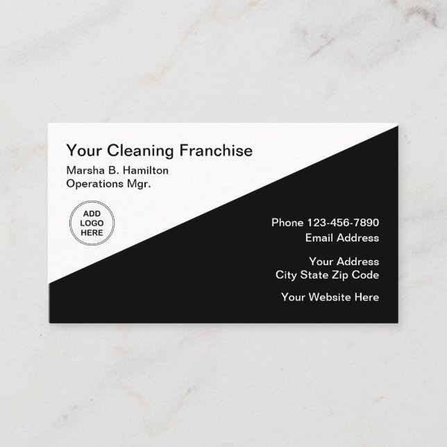Cleaning Service Franchise Business Card (Front)
