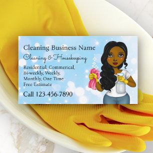 Cleaning Service House Cleaning Janitorial Business Card