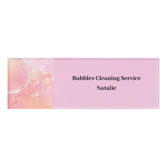 Cleaning Service Housekeeper Name Tag (Front)