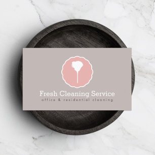 Cleaning Service, Housekeeper Vintage Style Business Card