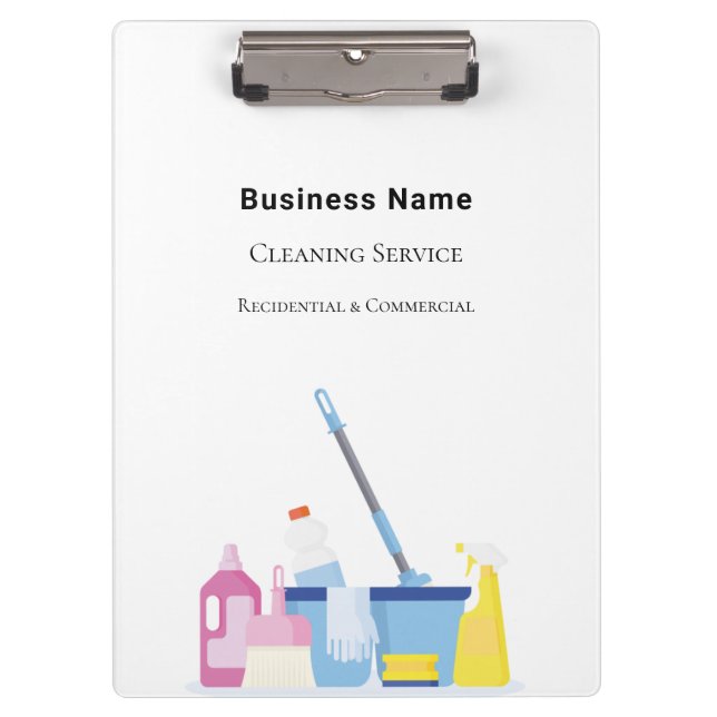Cleaning service housekeeping business clipboard (Front)