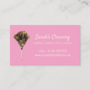 Cleaning service housekeeping marketing business card