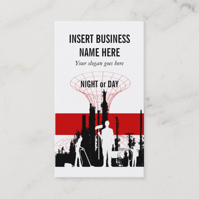 Cleaning Service industrial maintenance Business Card (Front)