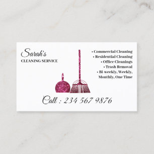 Cleaning Service Janitorial sparkle Trend Business Card