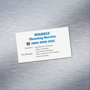 Cleaning Service Magnetic Business Card