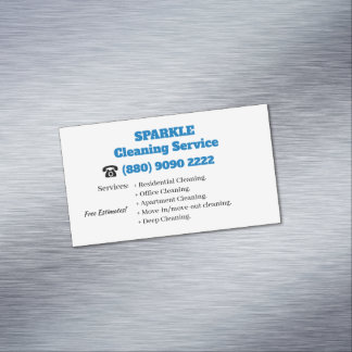 Cleaning Service Magnetic Business Card