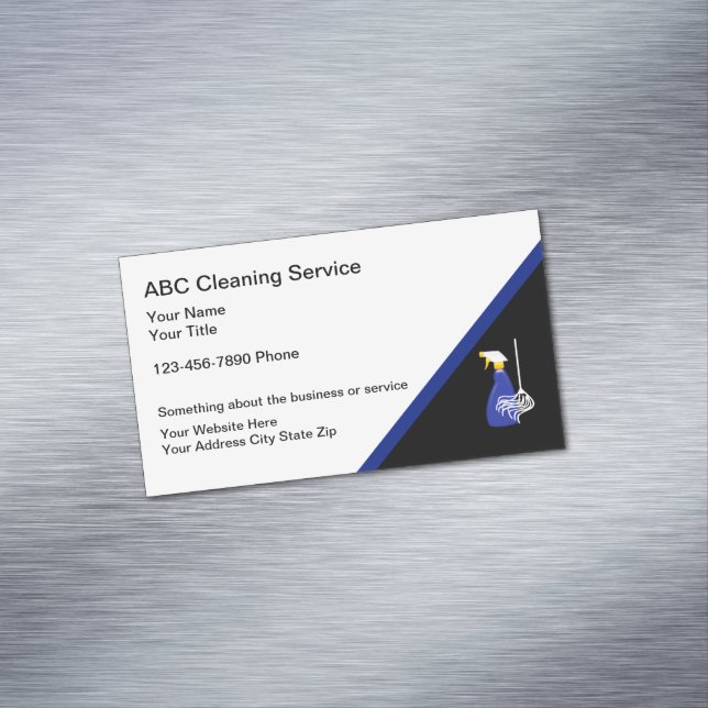 Cleaning Service Magnetic Business Card (In Situ)