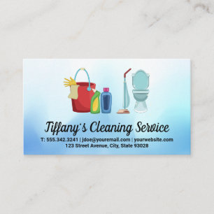 Cleaning Service Maid Cleaner Equipment Business Card