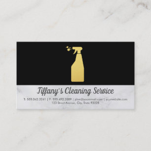 Cleaning Service Maid Cleaning Spray Business Card