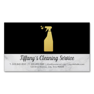 Cleaning Service Maid Cleaning Spray Magnetic Business Card