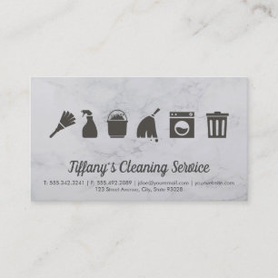 Cleaning Service Maid Cleaning Supplies Business Card