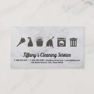 Cleaning Service   Maid Cleaning Supplies Business Card