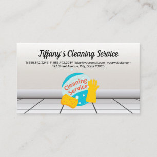 Cleaning Service   Maid Cleaning Supplies Tiles Business Card