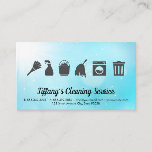 Cleaning Service Maid Cleaning Tools Business Card