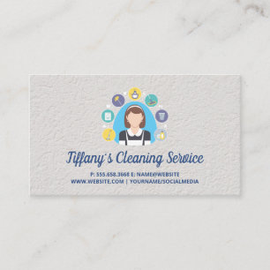 Cleaning Service Maid House Deep Clean Business Card