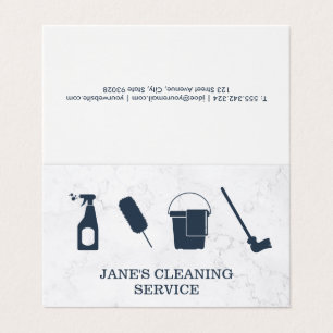 Cleaning Service Maid Service Marble Business Card