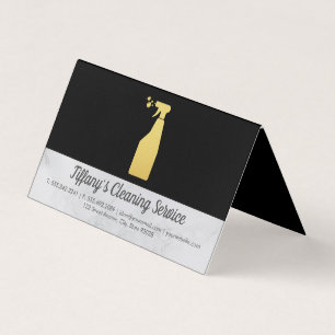 Cleaning Service Maid Spray Business Card