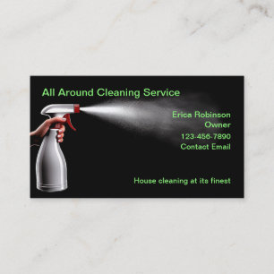Cleaning Service Minimalist Business Cards