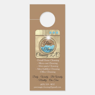 Cleaning Service Move Out Cleaning Laundy Gold Door Hanger