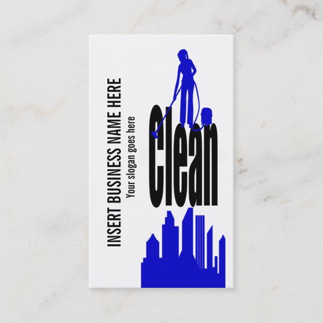 Cleaning Service professional PERSONALIZE Business Card (Front)