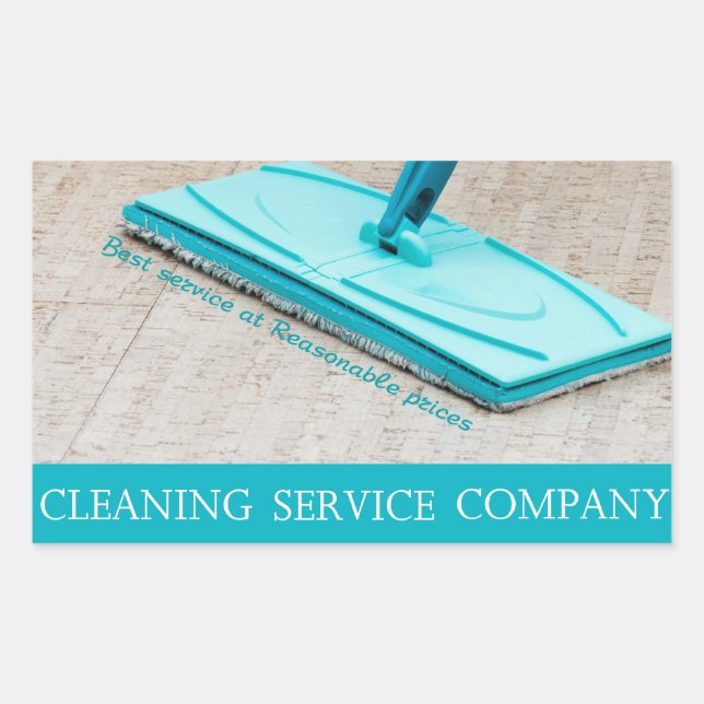 Cleaning service rectangular sticker (Front)