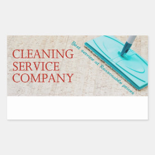 Cleaning service rectangular sticker