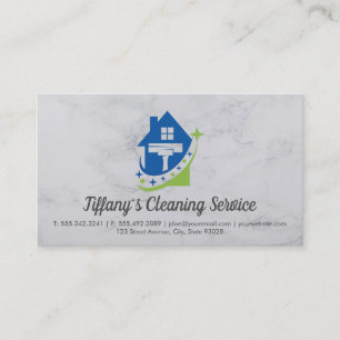 Cleaning Service Squeegee cleaner Business Card