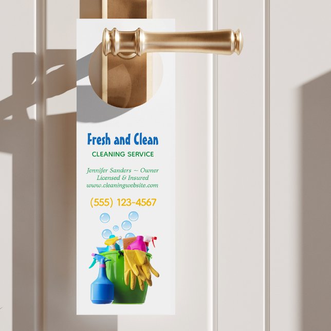  Cleaning Service Supplies Bucket Housekeeping Door Hanger (Creator Uploaded)