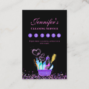 Cleaning Service Supplies Business Loyalty Card