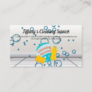 Cleaning Service Supplies   Soap Bubble Business Card