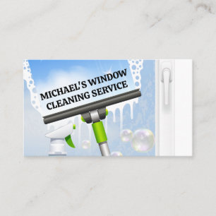 Cleaning Service Supplies Squeegee Maid Business Card