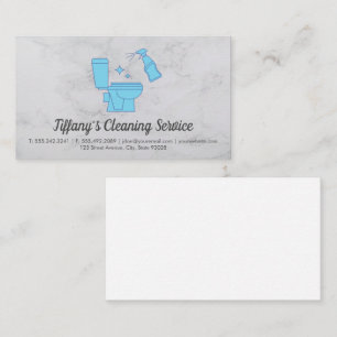 Cleaning Service Toilet Spraying Maid Business Card