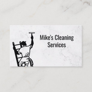 Cleaning Service   Window Cleaner Logo Business Card