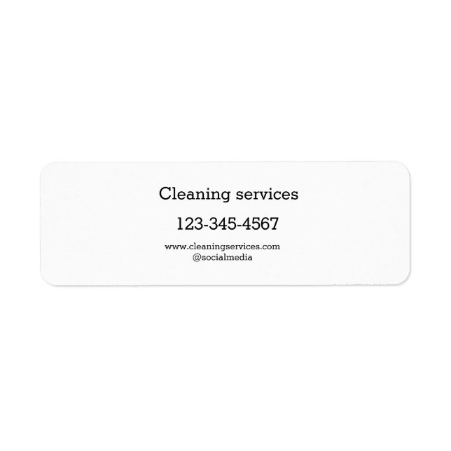 Cleaning services add number website email address (Front)