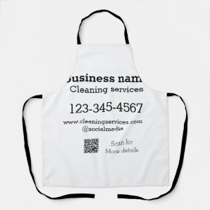Cleaning services add number website email address apron