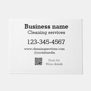 Cleaning services add number website email address doormat