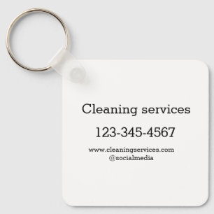 Cleaning services add number website email address key ring