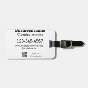 Cleaning services add number website email address luggage tag