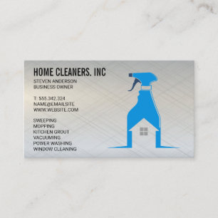 Cleaning Services Bottle Spray Business Card