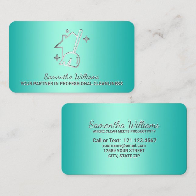 Cleaning Services Business Card (Front/Back)