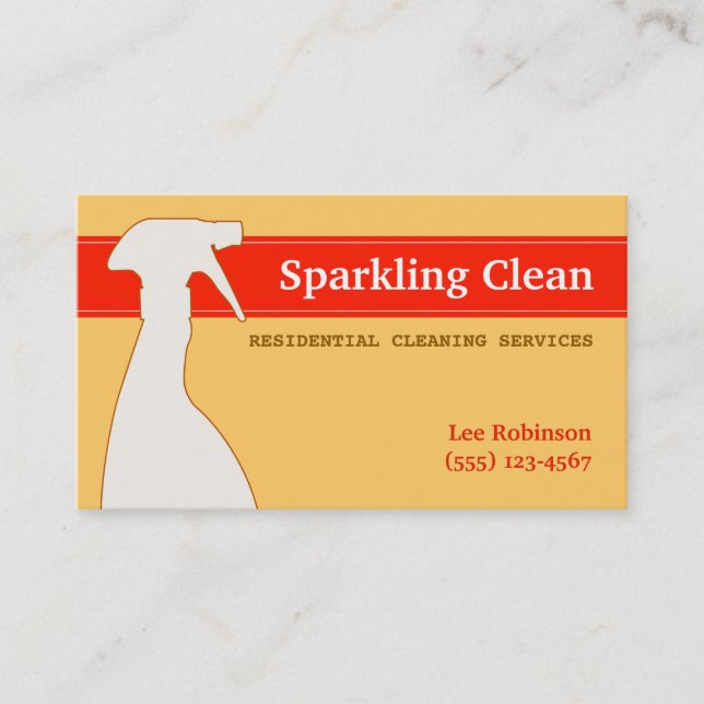 Cleaning Services Business Card (Front)