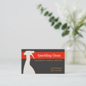 Cleaning Services Business Card (Standing Front)