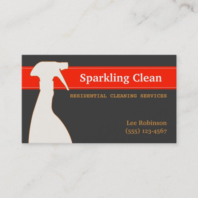 Cleaning Services Business Card (Front)