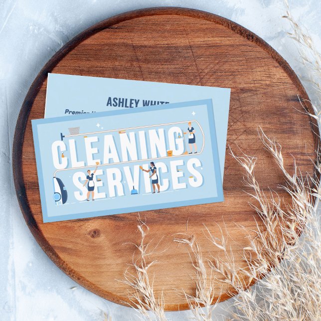 Cleaning Services Business Card (Cleaning Visiting Cards)