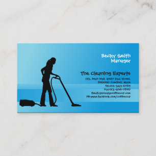Cleaning Services Business Card Vacuum Cleaner