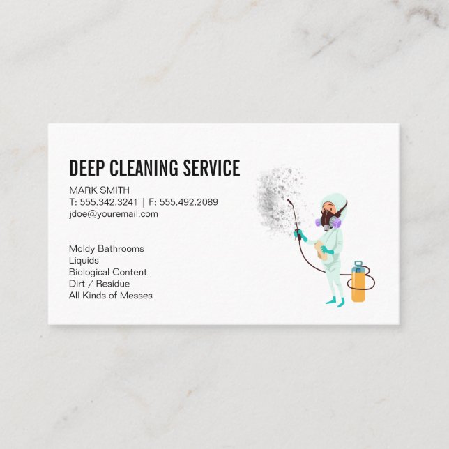Cleaning Services | Cleaner Guy Business Card (Front)
